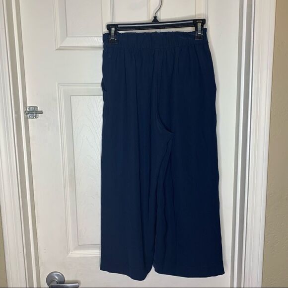 Lululemon Noir Pants Navy Blue High Rise Wide Leg - Picture 8 of 11